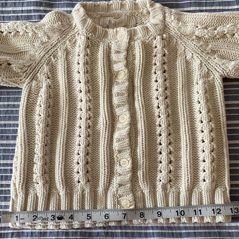 Olive Juice 100% cotton sweater kids size M buttons thick knit soft warm EUC - Picture 7 of 12